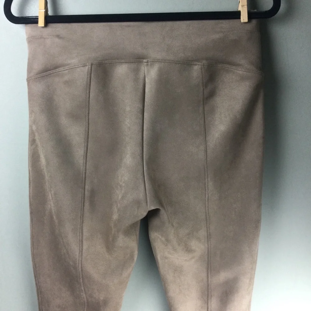 Spanx Camel Faux Suede Shaping Leggings Size Large